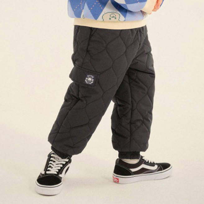 젤리스푼 아동용 베이직 엠보싱 패딩 보온 조거팬츠