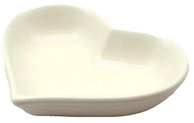 달소금 국산 도자기 종지 미니 하트 찬기, 아이보리, 1개