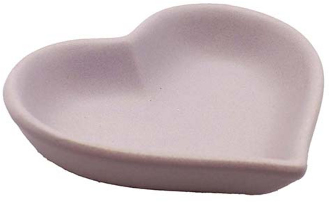 달소금 국산 도자기 종지 미니 하트 찬기, 라벤더, 1개