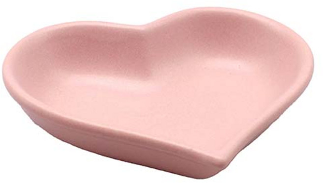달소금 국산 도자기 종지 미니 하트 찬기, 라이트핑크, 1개