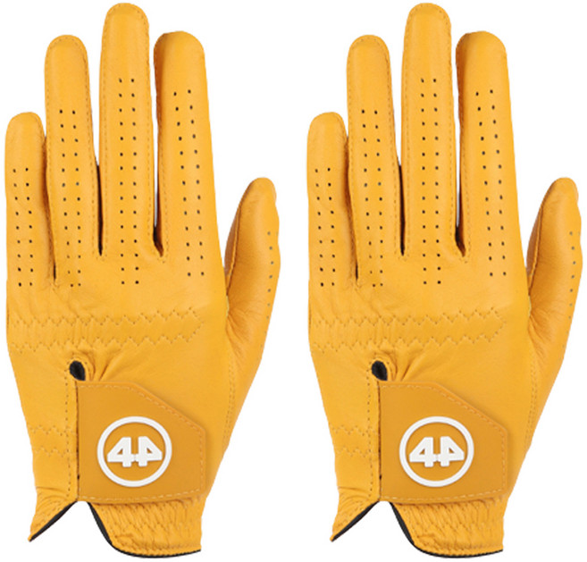 44 프리미엄 올양피 컬러 골프장갑 왼손용, 머스타드, 2개