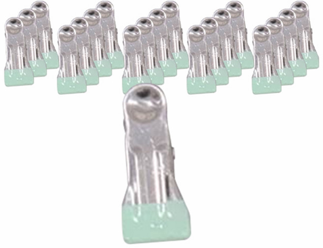 마켓플랜 1구 다용도 스텐 집게걸이 일반형, 민트, 20개