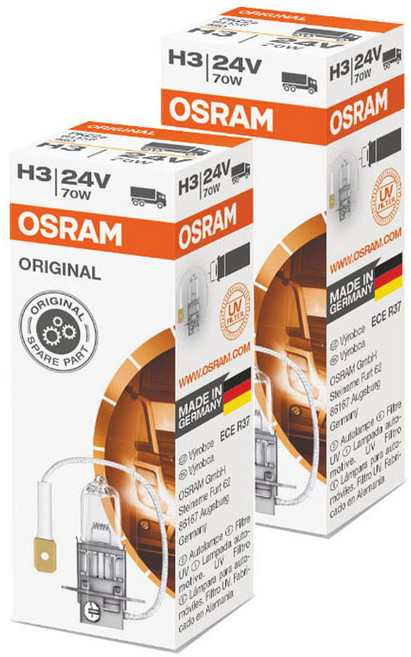 오스람 오리지널 화물차 트럭 할로겐 안개등 24V 70W, 2개, H3