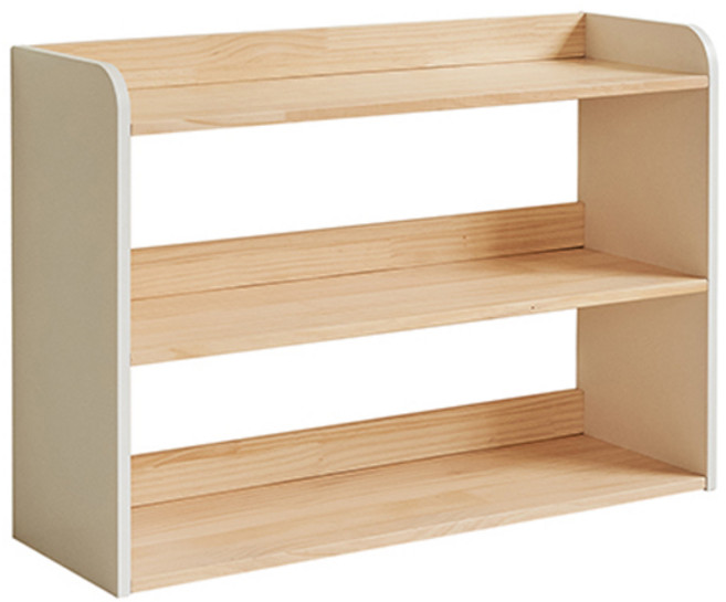 키앤비 원목 교구 거실장세트 3단, 내추럴