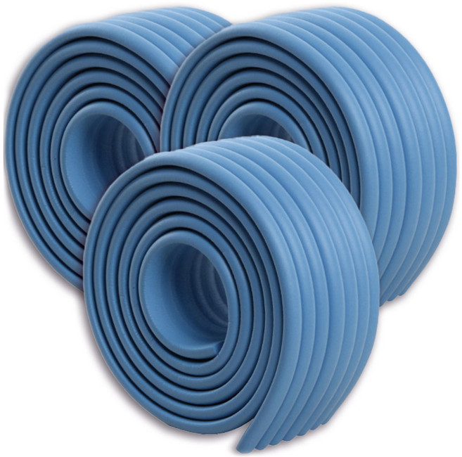 원더파파 폭신폭신 두꺼운 W형 모서리보호대, 스카이블루, 3개