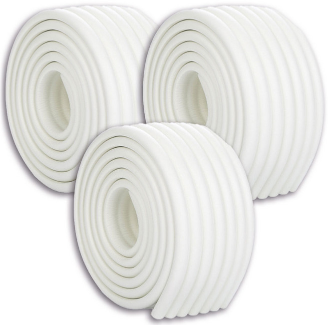 원더파파 폭신폭신 두꺼운 W형 모서리보호대, 화이트, 3개