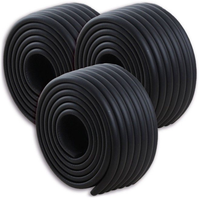 원더파파 폭신폭신 두꺼운 W형 모서리보호대, 블랙, 3개