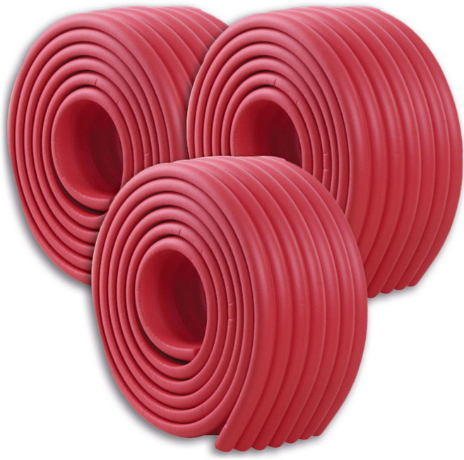 원더파파 폭신폭신 두꺼운 W형 모서리보호대, 레드, 3개