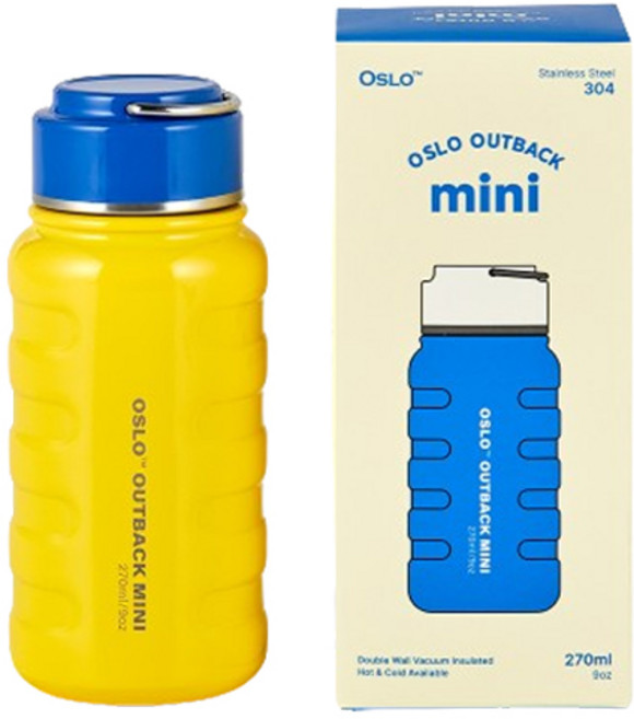 오슬로 아웃백 미니 텀블러, 옐로우, 270ml, 1개