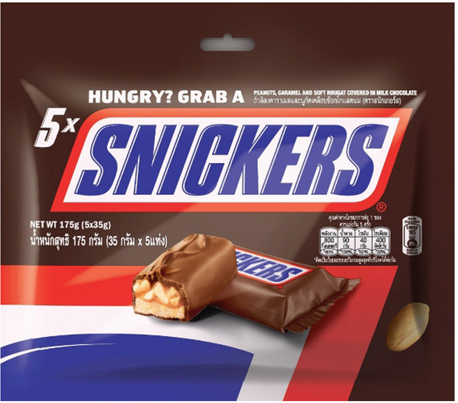 스니커즈 땅콩 초콜릿, 175g, 1개