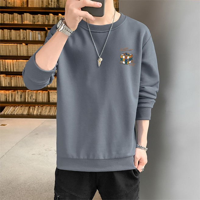 Starbean 男士方塊印花簡約大學T