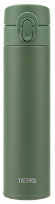THERMOS 膳魔師 纖細一鍵式隨行杯, 復古綠, 400ml, 1個