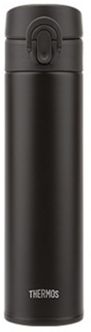 THERMOS 膳魔師 纖細一鍵式隨行杯, 復古黑, 400ml, 1個