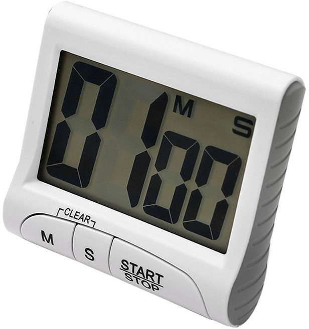 GUNU 큰화면 타이머, 화이트, 1개