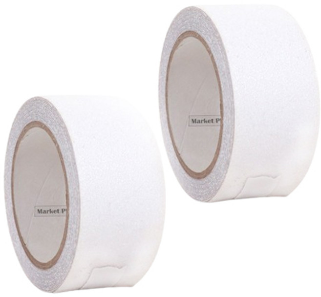 마켓플랜 안티 슬립 미끄럼 방지 테이프, 투명, 2개