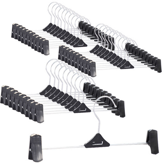 마켓플랜 라이닝 집게 바지걸이, 블랙, 30개