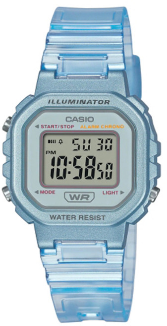 CASIO 卡西歐 女性用透明果凍錶帶手錶 LA-20WHS-2A