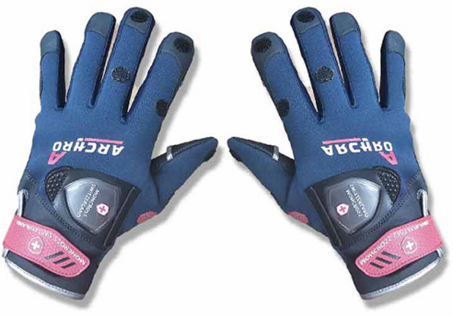 몽크로스 바늘집 손가락 개폐식 갯바위 낚시장갑 양손세트 MQWH-000QNN 노커트, 네이비, 1세트