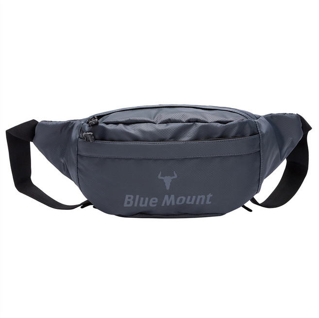 BLUEMOUNT 戶外休閒男女通用生活防水腰包 APZJY0129, 灰色