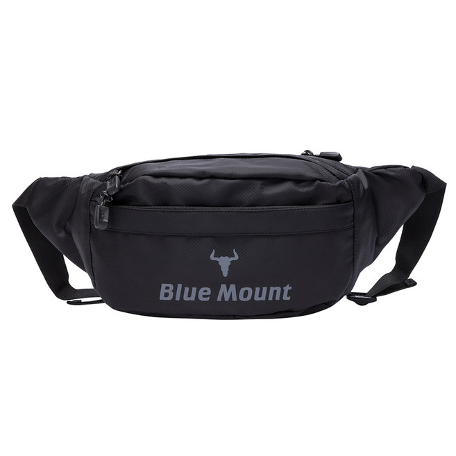 BLUEMOUNT 戶外生活防水登山腰包, 黑色