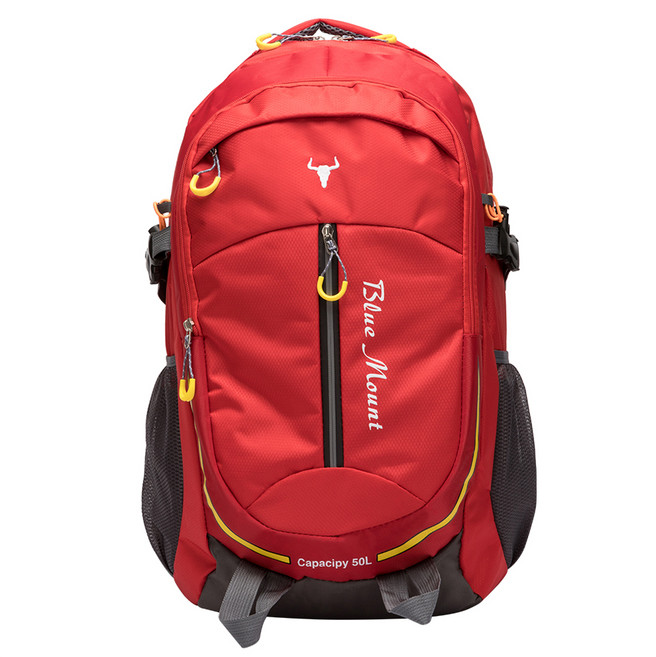 블루마운트 등산 아웃도어 백팩 50L APZ7019, 레드