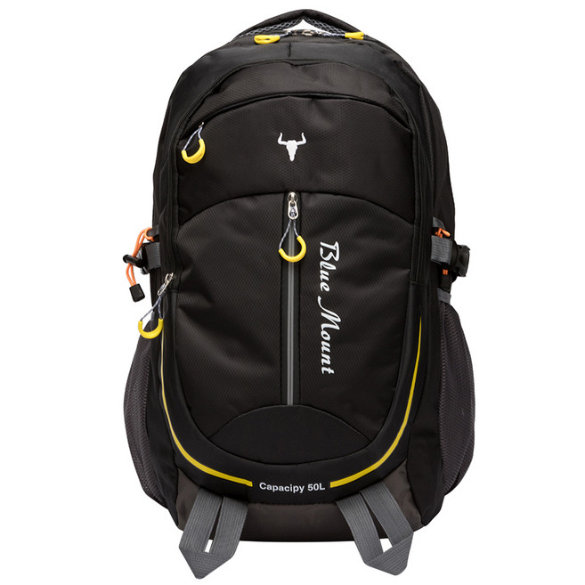 블루마운트 등산 아웃도어 백팩 50L, 블랙