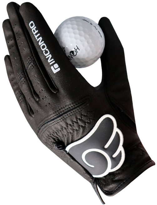 인콘트로 남여공용 합피 엔젤 컬러 골프장갑 왼손용, 로얄블랙, 1개