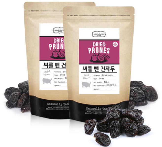 넛츠앤베리스 씨를 뺀 건자두, 2개, 150g