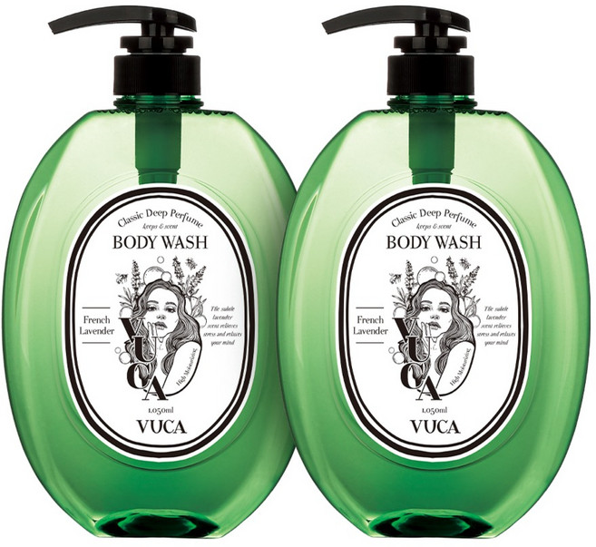 뷰카 클래식 딥 퍼퓸 바디워시 프렌치라벤더향, 2개, 1.05L