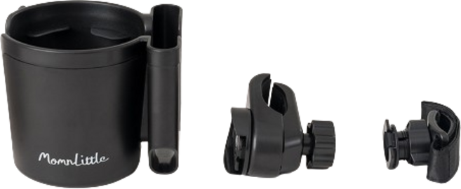 맘앤리틀 2 in 1 유모차 컵홀더, 블랙, 1개