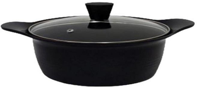 퀸센스 인덕션 전골냄비, 24cm, 블랙, 1개