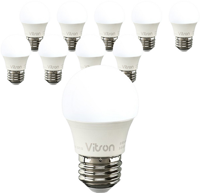LISHIN Vitson LED燈泡 3W G45 白色, 晝光色, 10個