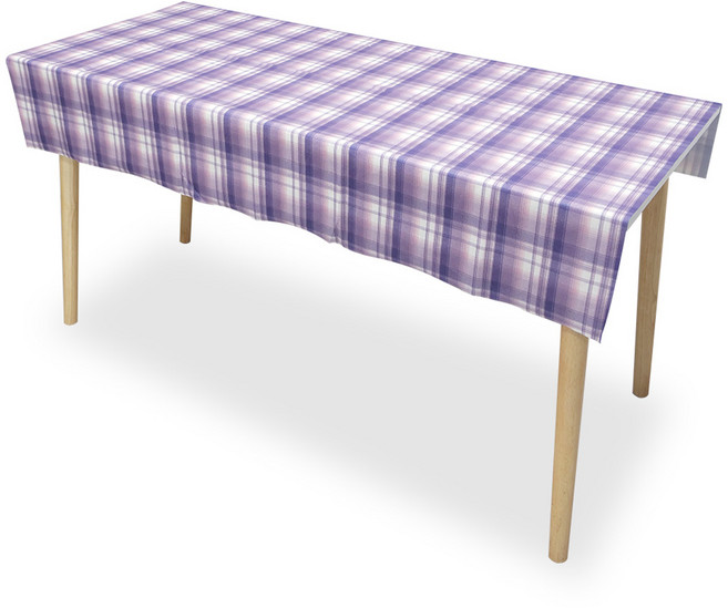 벅703 체크무늬 식탁보 2~4인용, 퍼플