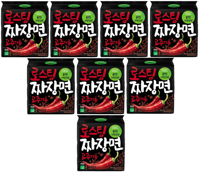 풀무원 고추기름 로스팅 짜장면 102.5g, 32개