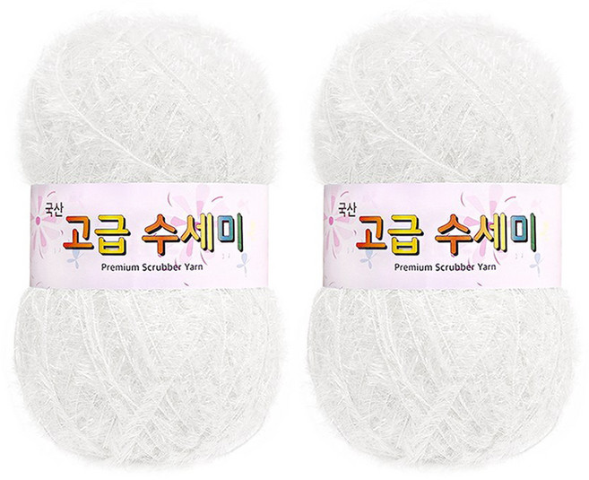 yarna 고급 수세미 뜨개실, 101흰색, 2개