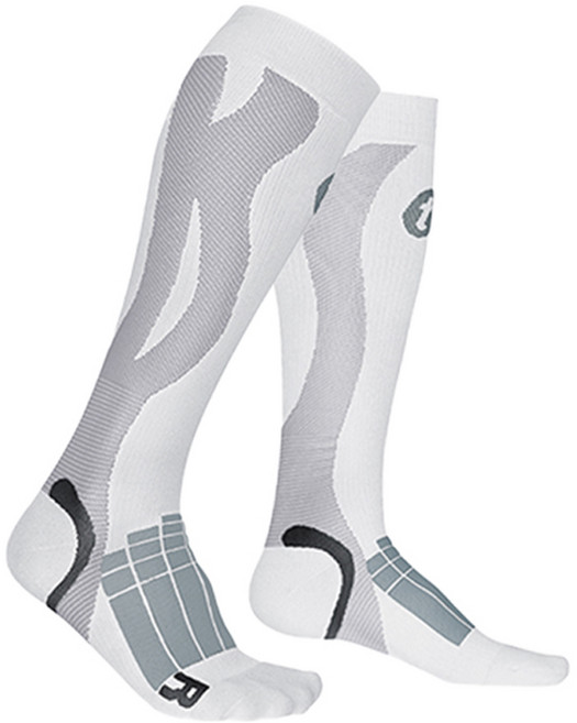 타이탄헬리움 컴프레션 엘리트 스포츠 양말, 화이트 + 그레이, 1세트