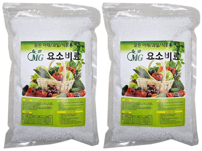 모든 식물용 요소비료, 2개, 1kg