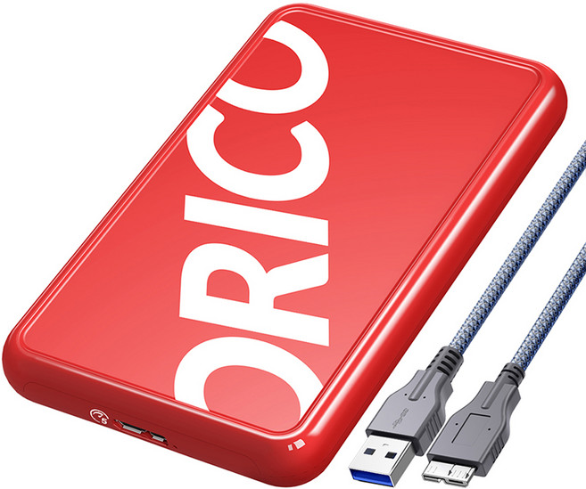 오리코 SSD HDD 외장 하드 케이스 USB3.1 5Gbps 129 x 80 x 14.3 mm CP25U3, CP25U3(레드), 1개