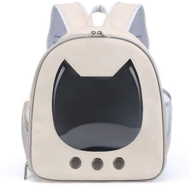 랜보어 반려동물 캣윈도우 백팩 이동가방, 베이지, 1개