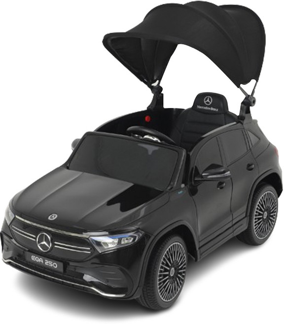 하나토이즈 유아용 메르세데스 벤츠 EQA 250 캐노피형 전동차, 블랙, 1개