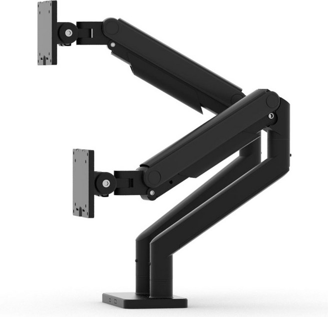 루나랩 플러스 듀얼 모니터암, 블랙, 1개