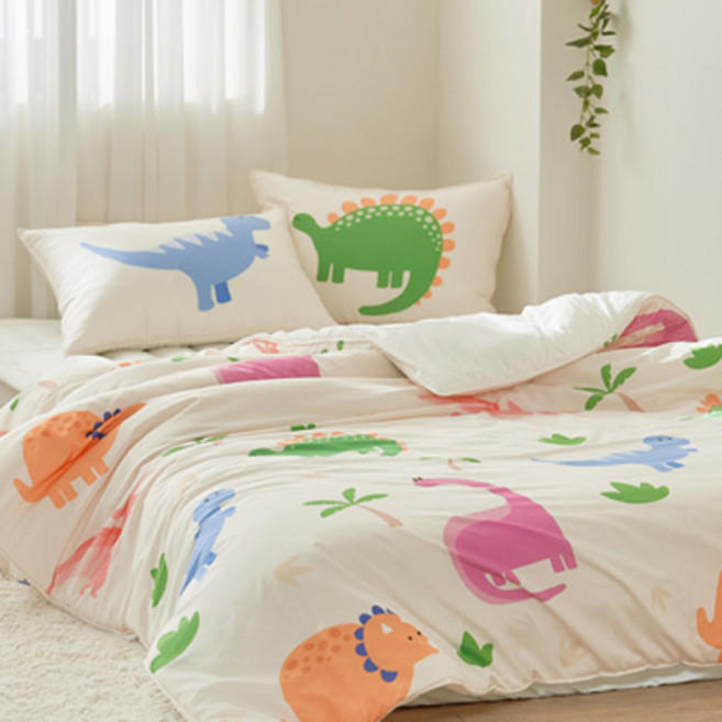 롤베이비 아동용 밤부 베개 솜포함, 디노월드