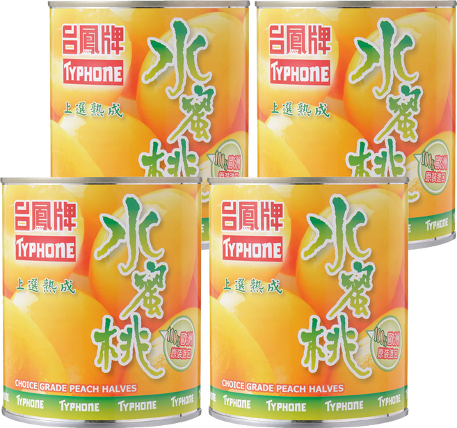 台鳳 水蜜桃, 820g, 4罐