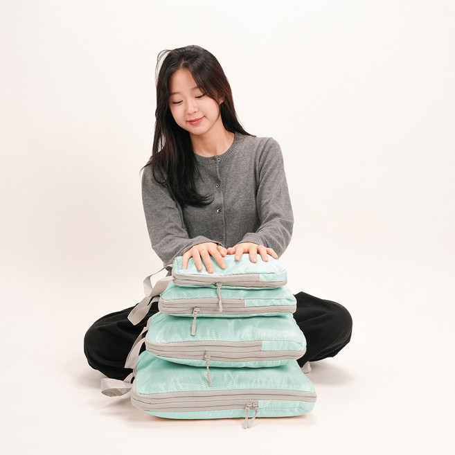 태르아 부피순삭 여행용 압축 파우치 4종 세트