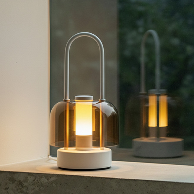 레토 테이블 조명 GLOWY-U 스탠드형, 화이트