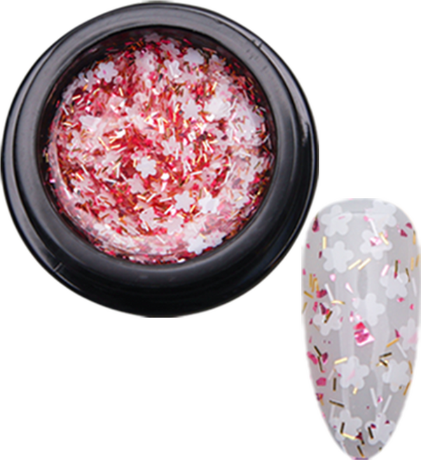 아이빛 클리어 쫀쫀 진주 글리터 젤네일, 1개, 5g, 플라워꽃젤 벚꽃