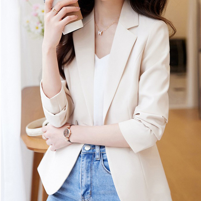 Paperments 女款雙翻領單扣簡約西裝外套 08538