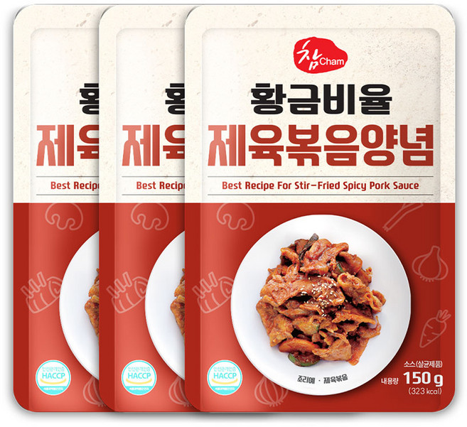 우리식품 황금비율 제육볶음양념, 150g, 3개