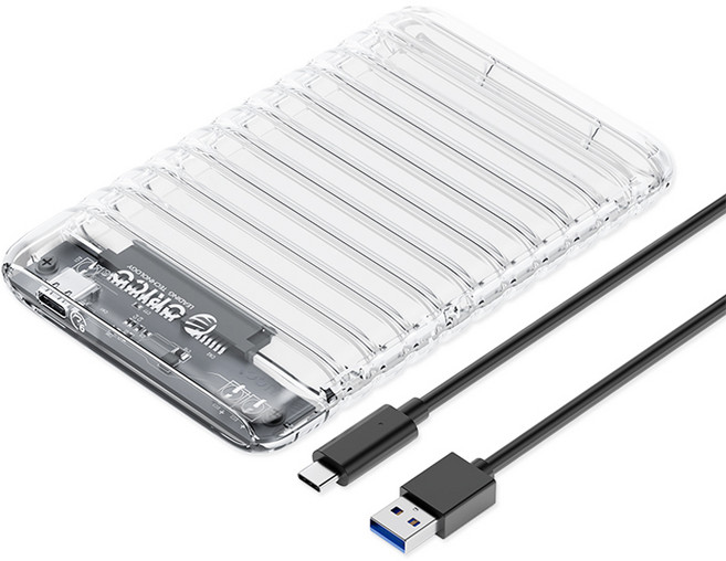 오리코 C타입 SSD HDD 외장 하드 케이스 투명, 단일속성, 2139C3-V1, 1개