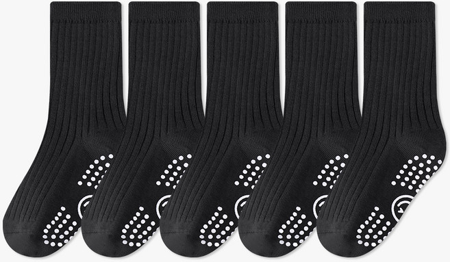 새실로 아동용 투데이 갑종 골지 긴목 양말 5족 세트